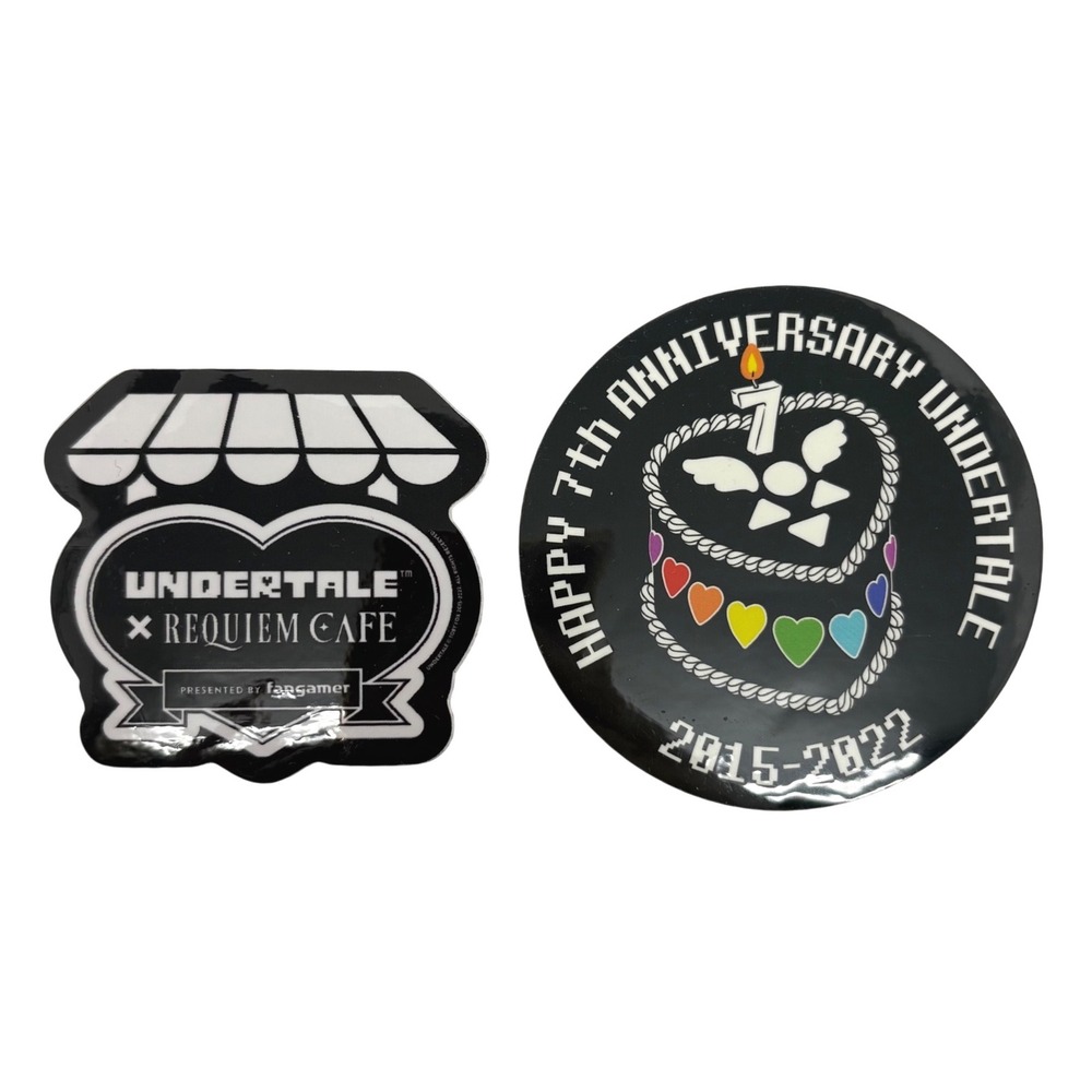 2 Undertale x Requiem Cafe Fangamer 7th Anniversary Sticker Decal Set 2015-2022